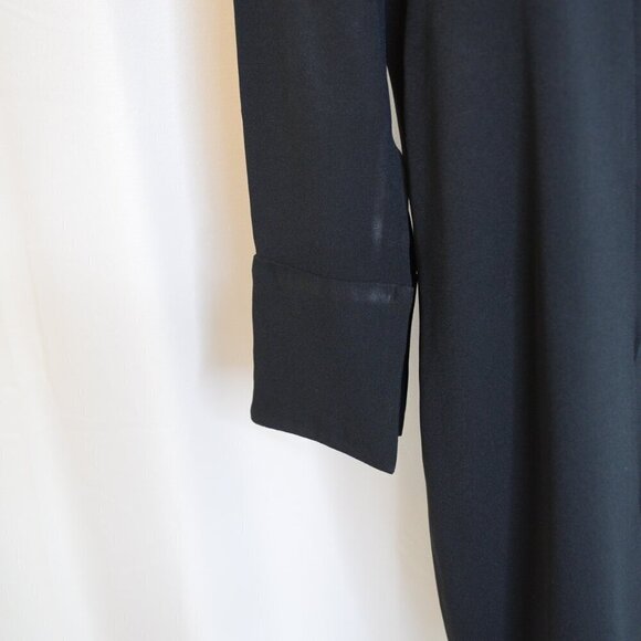 PARTOW Silk Black Long Sleeve Dress Sz 6 - Picture 6 of 7
